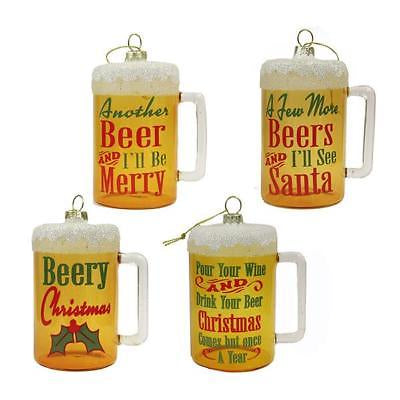 4” GLASS BEER MUG Ornament by KSA