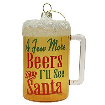 4” GLASS BEER MUG Ornament by KSA