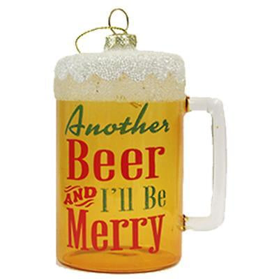 4” GLASS BEER MUG Ornament by KSA