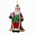 5” NOBLE GEMS GLASS SANTA W/GIFTS