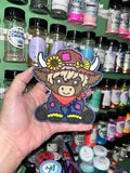 Scarecrow Highland Cow Freshie