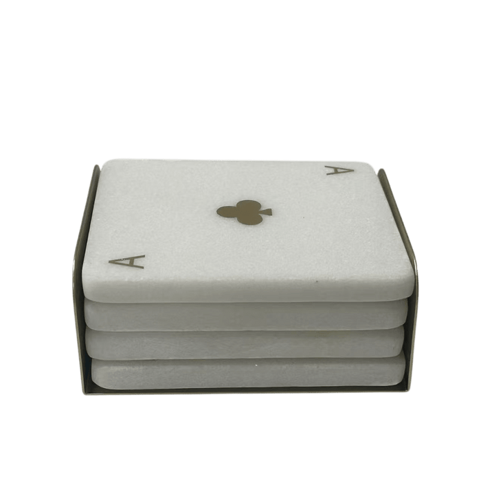 Ace Marble & Gold Coasters - Set of 4 Accessories