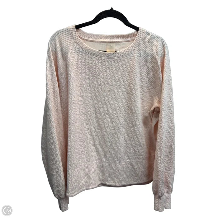 Athletic Sweatshirt Crewneck By Calia In Pink, Size: L