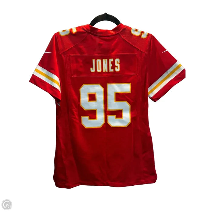 Athletic Top Short Sleeve By Nfl In Red, Size: M