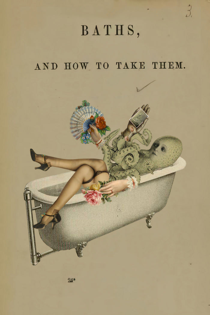baths and how to take them by Julia Lillard on GIANT ART - gray photo manipulation