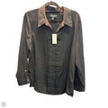 Blouse Long Sleeve By Banana Republic In Black, Size: Xl