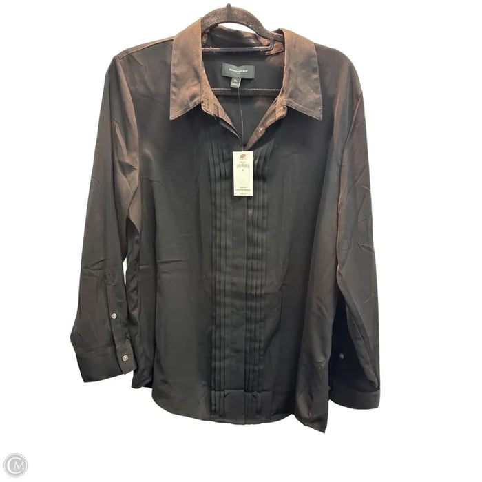 Blouse Long Sleeve By Banana Republic In Black, Size: Xl