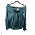 Blouse Long Sleeve By Evereve In Teal, Size: Xl