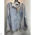 Blouse Long Sleeve By J. Crew In Striped Pattern, Size: L