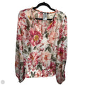 Blouse Long Sleeve By White House Black Market In Floral Print, Size: L