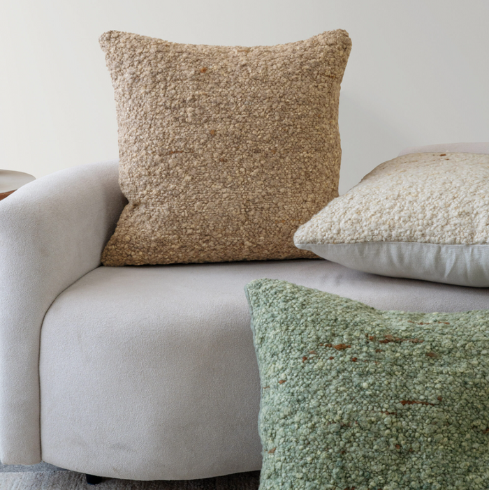 Brown Boucle Pillow - 13 Hub Lane   |  Bouclé Pillows