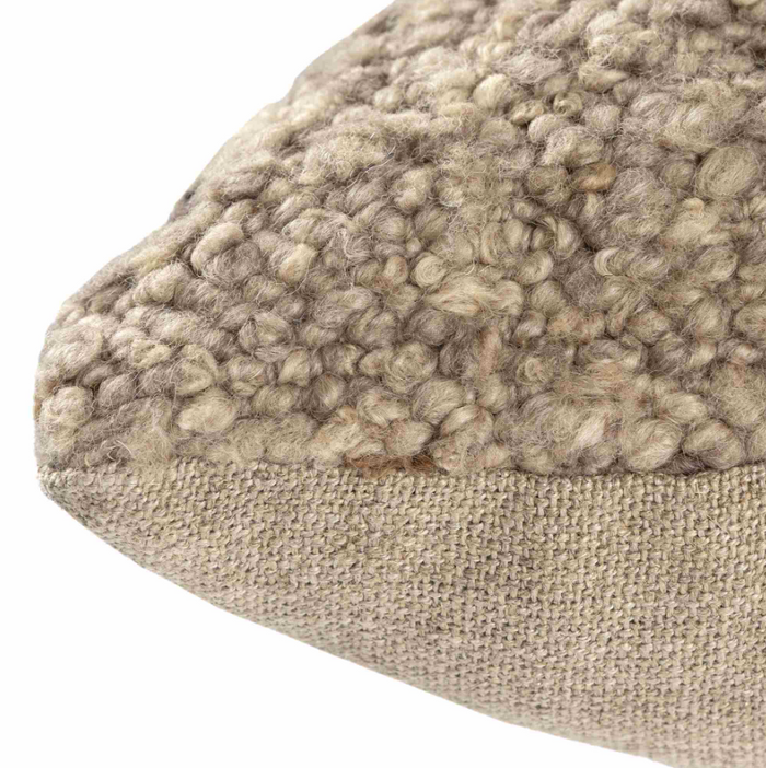 Brown Boucle Pillow - 13 Hub Lane   |  Bouclé Pillows