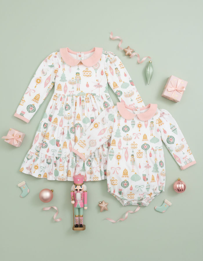 Christmas Ornaments Print Swing Dress: 4/5