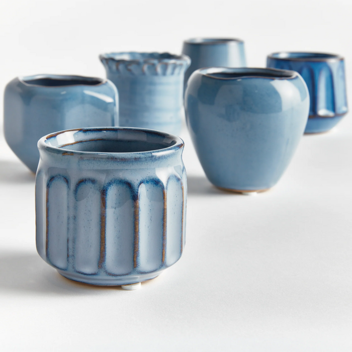Dezie Mini Pot, Blue - 13 Hub Lane   |  Stoneware Pots