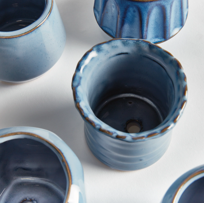 Dezie Mini Pot, Blue - 13 Hub Lane   |  Stoneware Pots