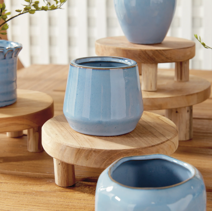 Dezie Mini Pot, Blue - 13 Hub Lane   |  Stoneware Pots