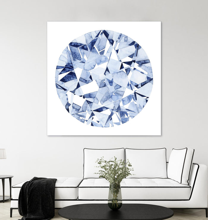 Diamond Drops II by Grace Popp on GIANT ART - blue abstract