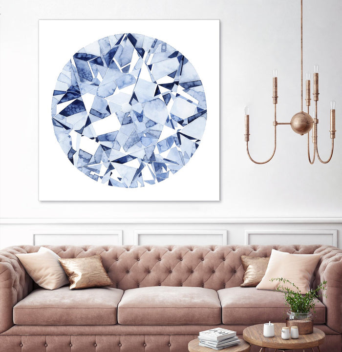 Diamond Drops II by Grace Popp on GIANT ART - blue abstract