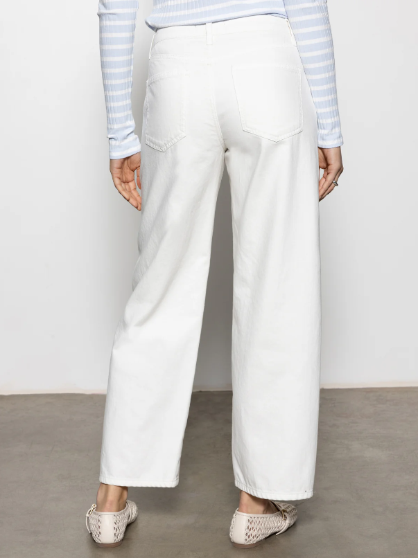 District Column Ankle Jeans, Bleached White - 13 Hub Lane   |  Barrel Jeans