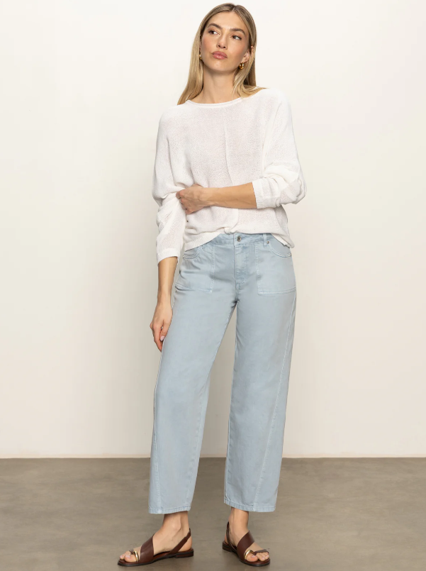 District Column Ankle Jeans, Blue Mirage - 13 Hub Lane   |  Barrel Jeans