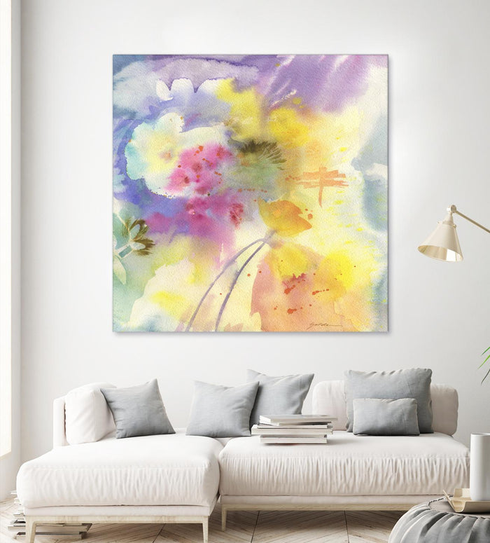 Dragonfly by Sheila Golden on GIANT ART - multicolor floral/still life; contemporary