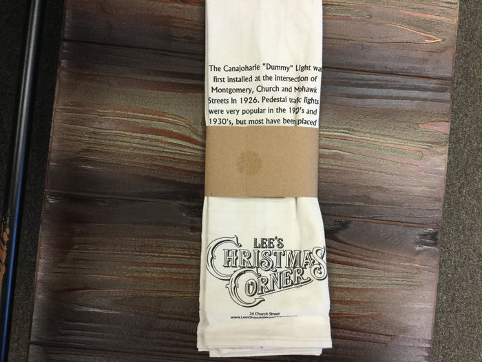 DUMMY LIGHT TEA TOWEL a Canajoharie ICON