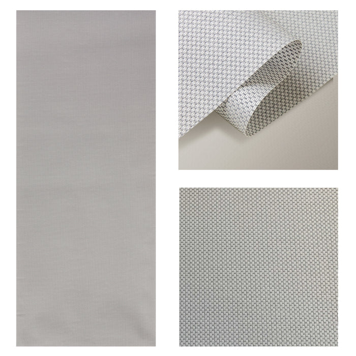 Embroidered Cadet 3-Panel Single Rail Panel Track Extendable 28"-43"W x 91.4"H, Panel width 15.75" - 80% LIGHT-FILTERING