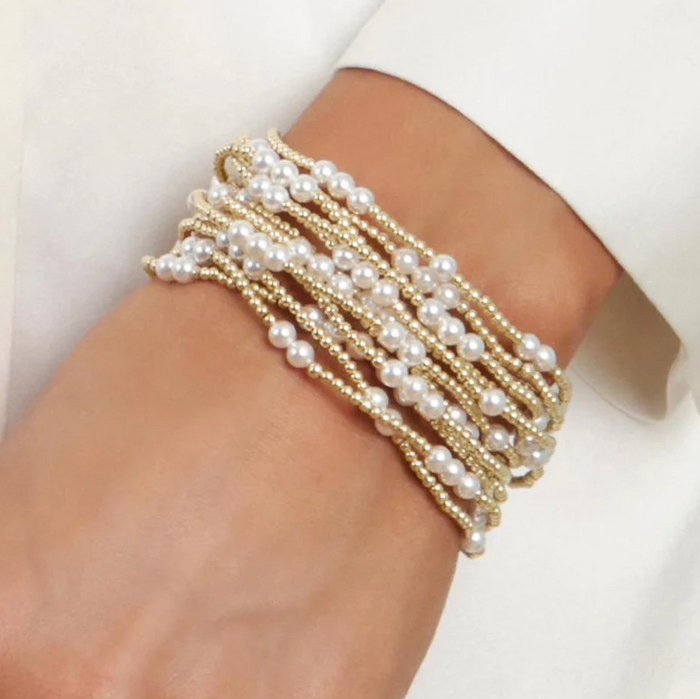 enewton Hope Unwritten 5mm Bead Bracelet - Pearl - 13 Hub Lane   |  Beaded Bracelets