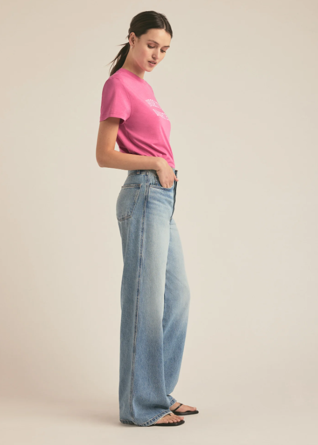 Favorite Daughter Cropped Collegiate Tee, Deep Rose - 13 Hub Lane   |  Cropped Tees