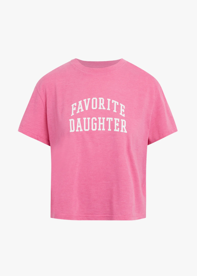 Favorite Daughter Cropped Collegiate Tee, Deep Rose - 13 Hub Lane   |  Cropped Tees