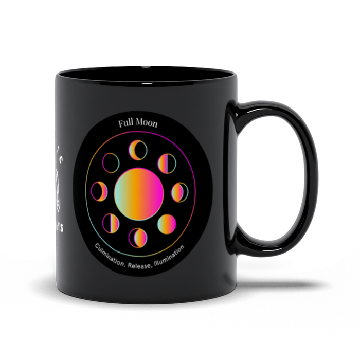 Full Moon Black Mug