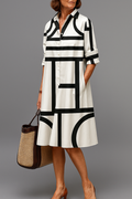 Genevieve™ Geometric Midi Dress