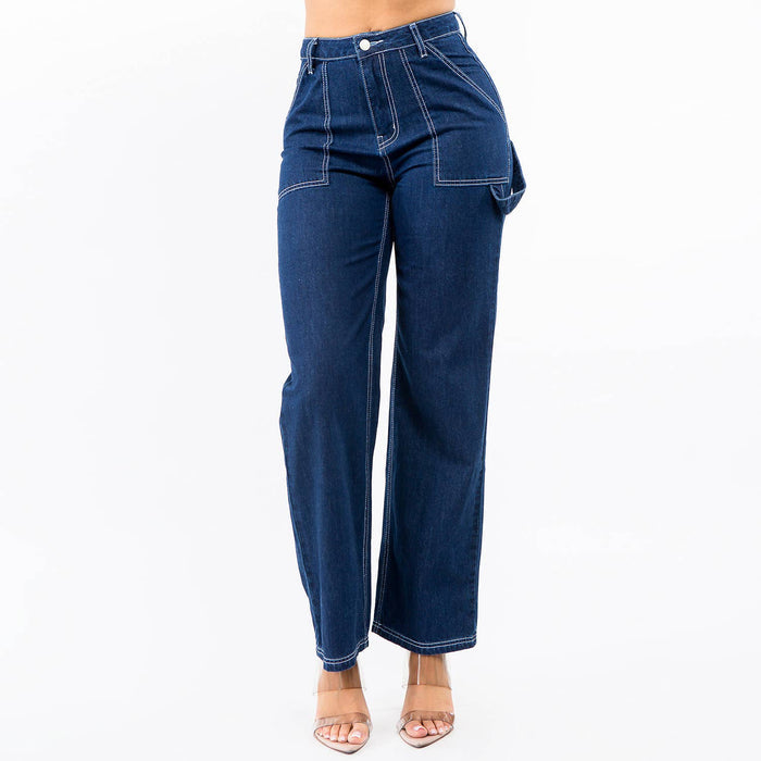High Waist Wide Leg Carpenter Pants - Taryn x Philip Boutique