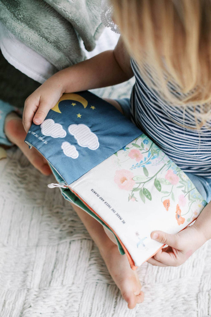 In His Image Fabric Baby Book