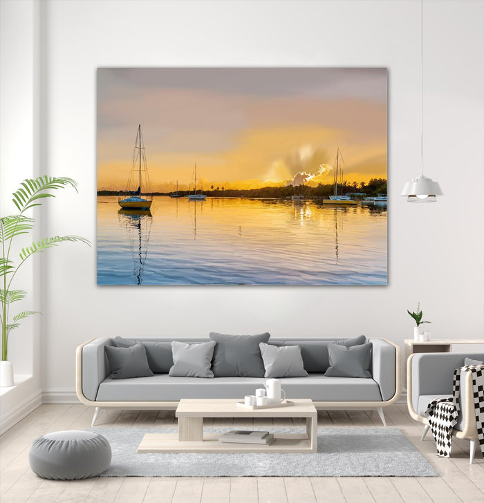 In the Golden Light IV by Emily Kalina on GIANT ART - blue coastal & tropical abstract
