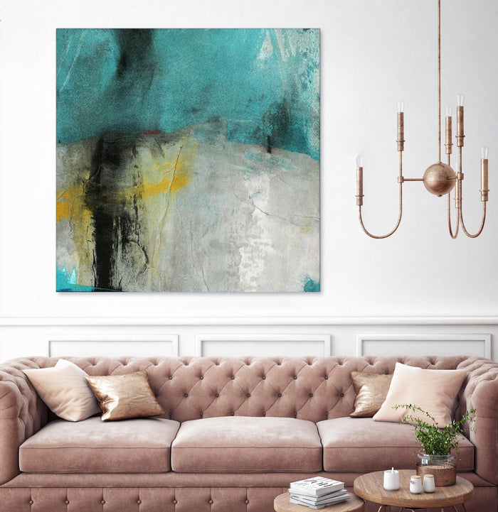 Into the Surf Two by Michelle Oppenheimer on GIANT ART - yellow abstract