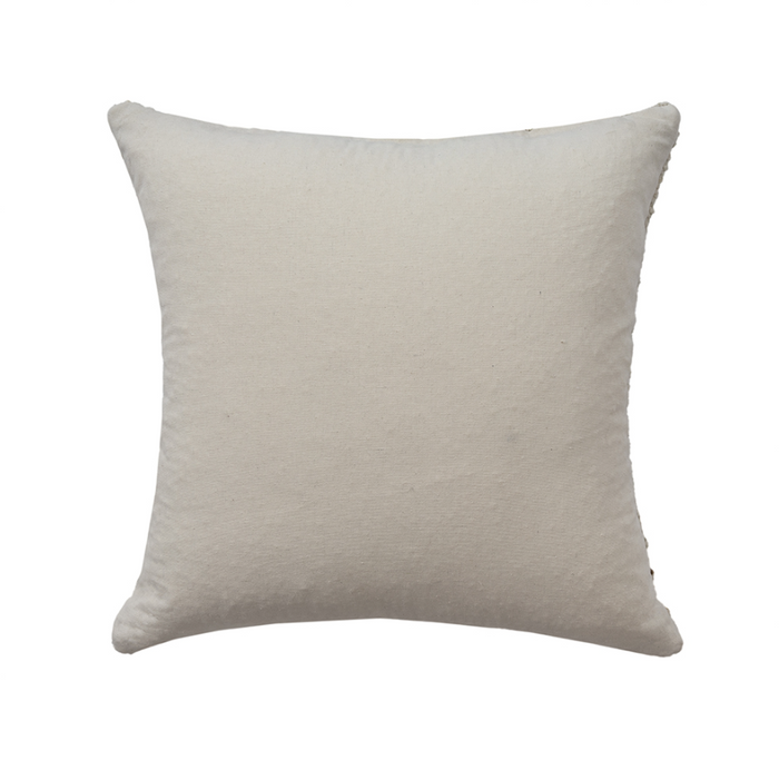 Ivory & Green Wool Pillow - 13 Hub Lane   |  Decorative Pillows