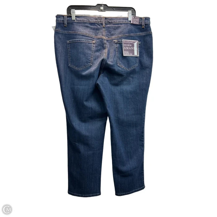 Jeans Straight By Gloria Vanderbilt In Blue Denim, Size: 18