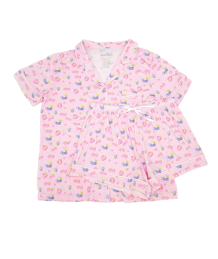 Katie J NYC Juniors Berries and Cream Lynn Shorts PJ Set Accessories Katie J NYC Multi Juniors/Women XXS
