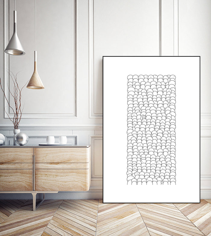 La foule by Pierre Mahieu on GIANT ART - white digital drawing