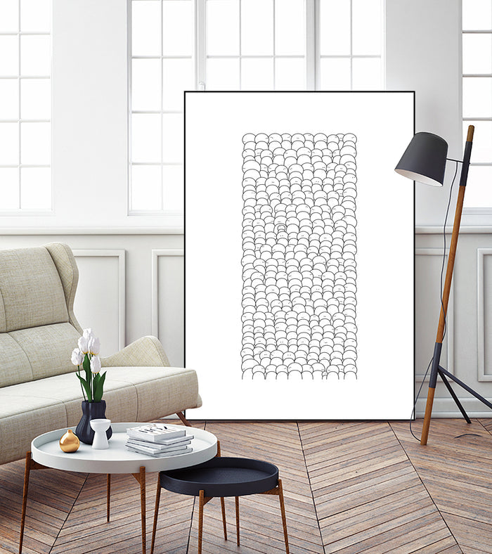 La foule by Pierre Mahieu on GIANT ART - white digital drawing