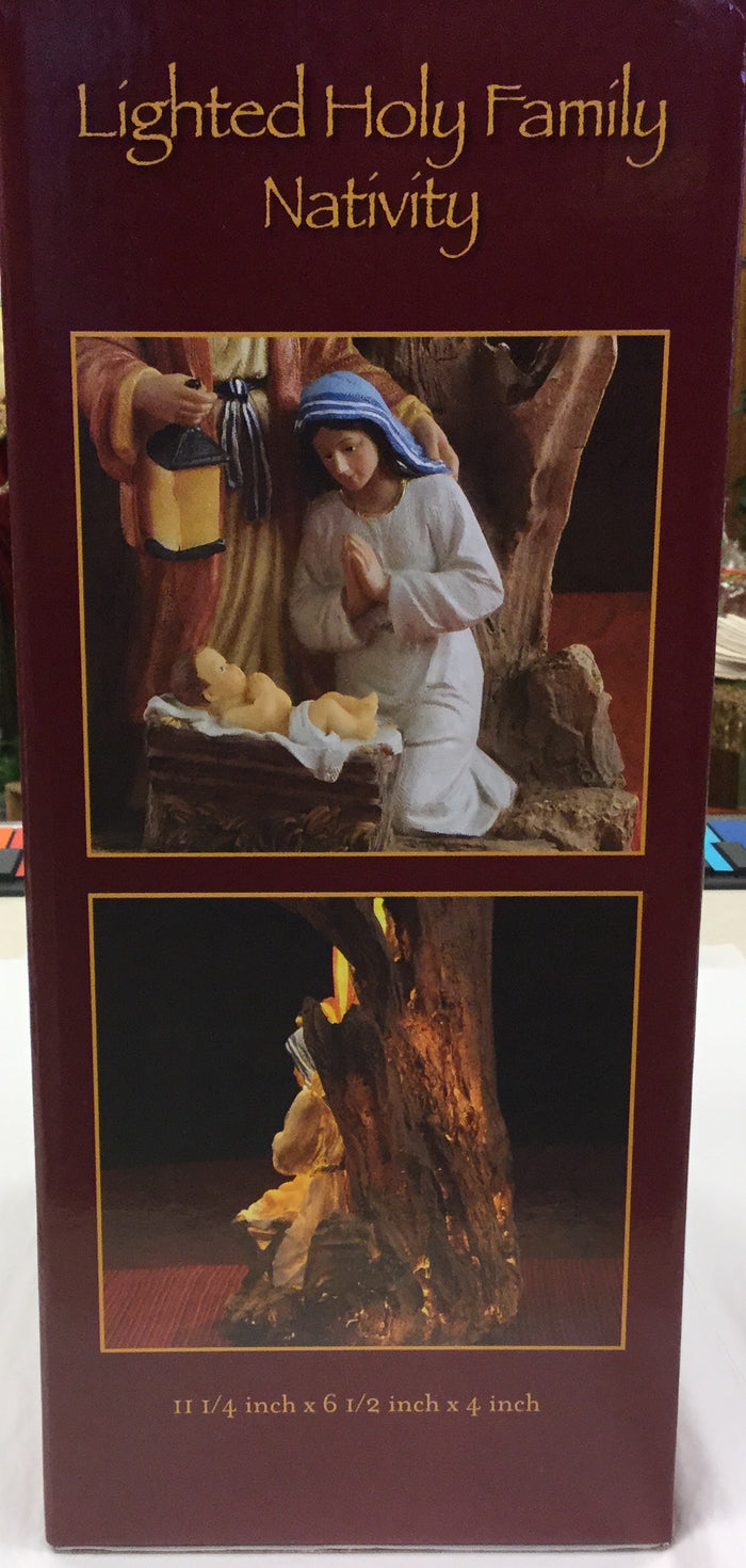LIGHTED HOLY FAMILY NATIVITY