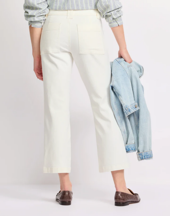 Luna Kick Crop, Bleached White - 13 Hub Lane   |  Cropped Straight Leg Pants