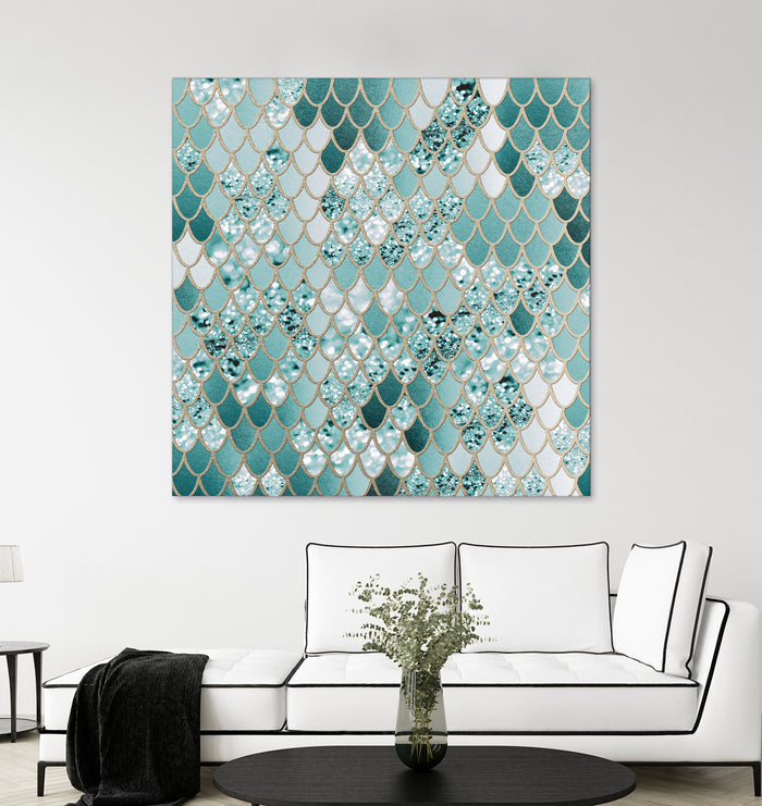 Mermaid Glitter Scales #3 #shiny #decor #art by Anita & Bella Jantz on GIANT ART - green vector illustration
