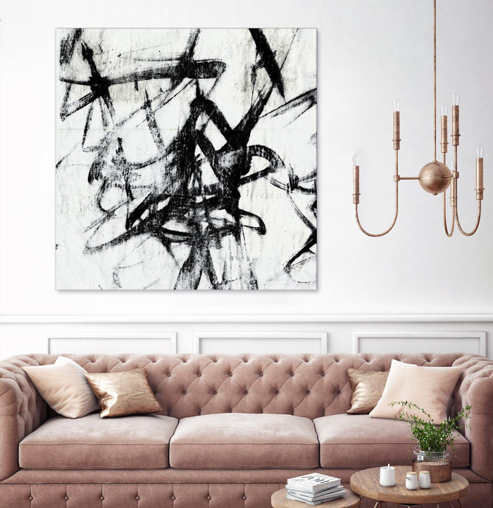 Monotype Scribble I by Jennifer Goldberger on GIANT ART - black abstract