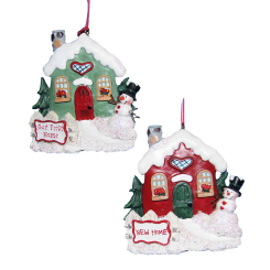 New Home Ornaments For Personalization, 2 Assorted
