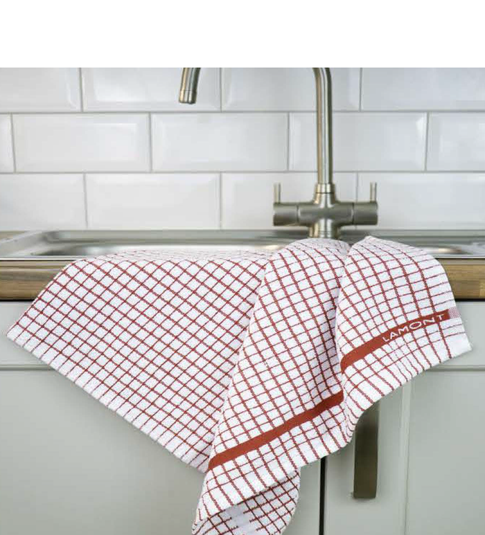Poli-Dri Cotton Tea Towel - Red