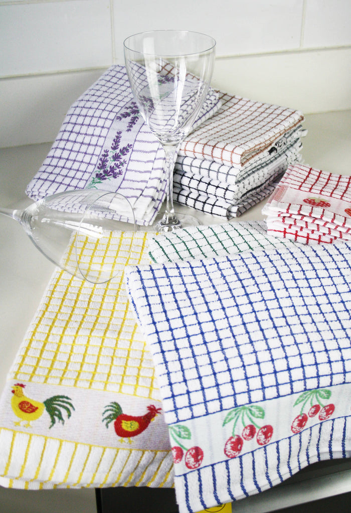 Poli-Dri Cotton Tea Towel - Red