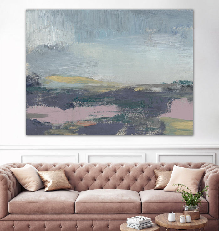 Pretty Horizon I by Jennifer Goldberger on GIANT ART - pink sea scene