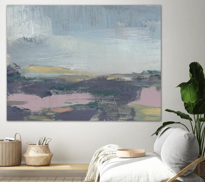 Pretty Horizon I by Jennifer Goldberger on GIANT ART - pink sea scene